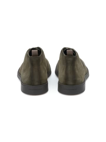 Leren veterschoenen olijfgroen