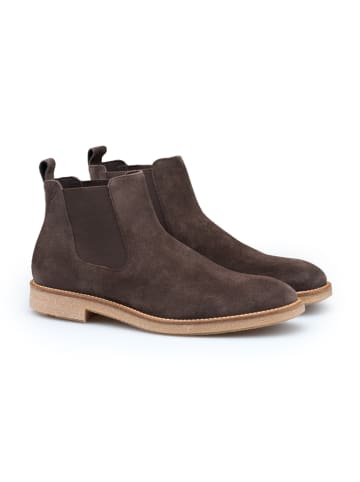 Leder-Chelsea-Boots in Braun