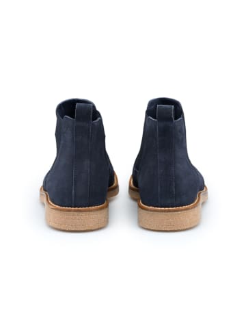Leren chelseaboots donkerblauw