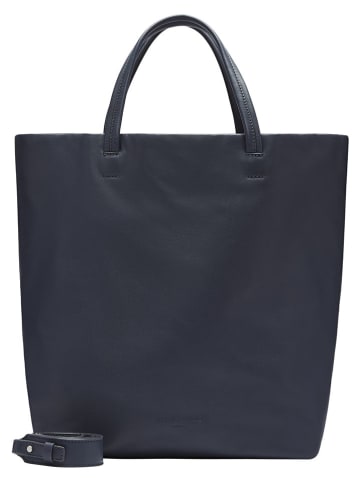 Skórzana torebka w kolorze granatowym - 31 x 38 x 15 cm