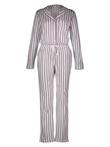 Pyjama in Weiß/ Hellblau