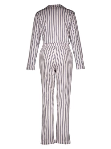 Pyjama in Weiß/ Hellblau