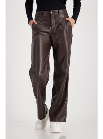 Kunstleren broek donkerbruin