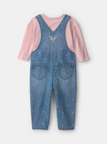 2-delige outfit lichtroze/blauw