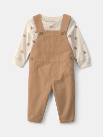2-delige outfit lichtbruin/crème