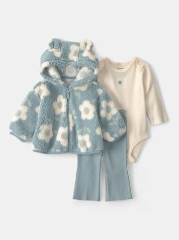3-delige outfit lichtblauw/crème