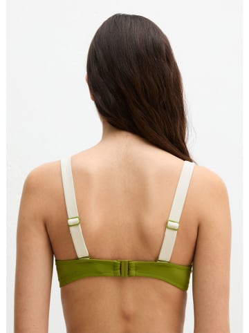 Biustonosz bikini w kolorze zielono-białym