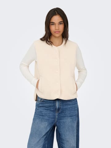 Teddy-Weste "Simina" in Creme