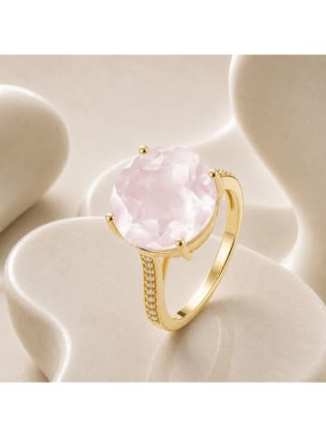 Vergulde ring met edelstenen