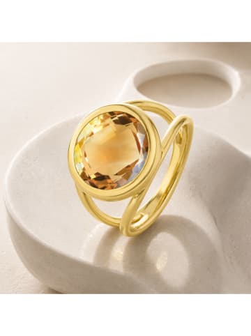Vergold. Ring mit Edelstein