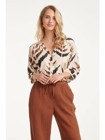 Blouse crème/bruin