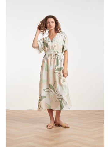 Kleid in Beige/ Grün