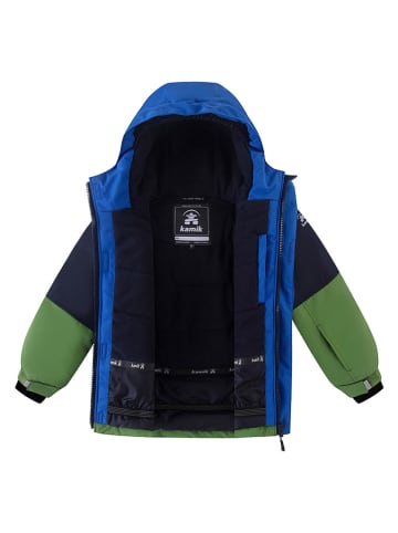 Winterjacke "Gideon" in Blau/ Grün/ Schwarz