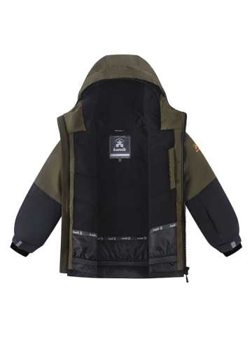 Winterjacke "Crosby" in Schwarz/ Grün