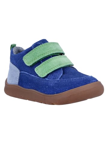 Leder-Barfußschuhe "Samy" in Blau/ Grün
