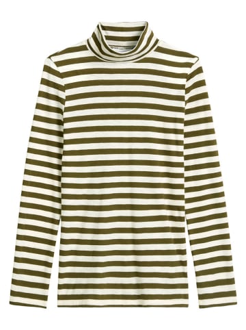 Longsleeve kaki/crème