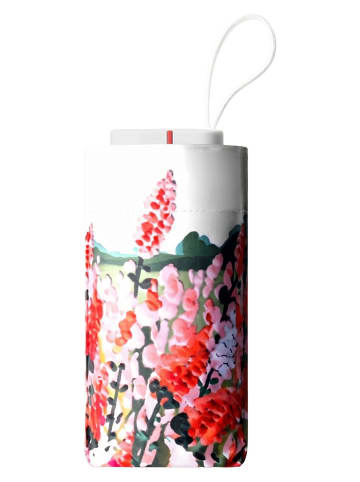Taschenschirm in Weiß/ Rot - Ø 90 cm