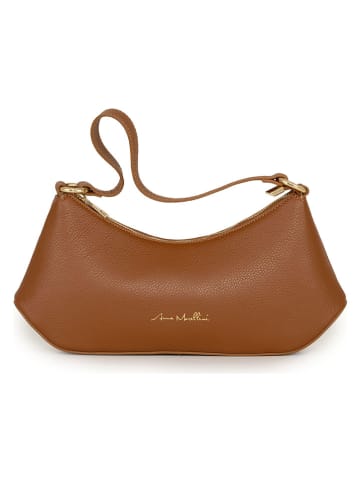 Leren schoudertas "Fiorezia" camel - (B)37 x (H)14 x (D)8 cm