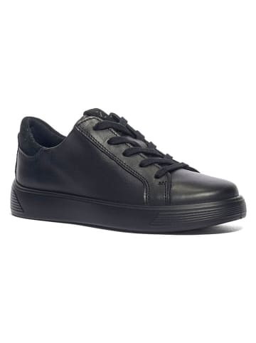 Leder-Sneakers in Schwarz