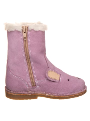 Leren winterlaarzen paars