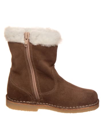 Leder-Winterstiefel in Braun