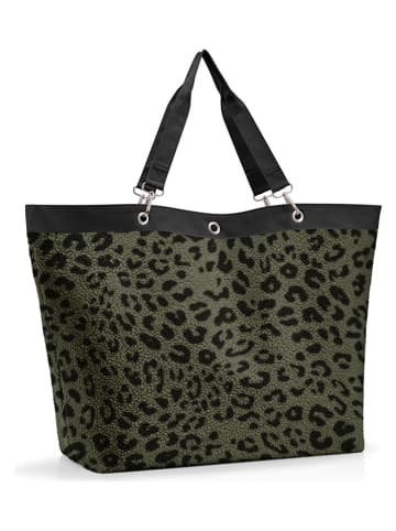 Shopper bag w kolorze khaki - 68 x 45 x 20 cm