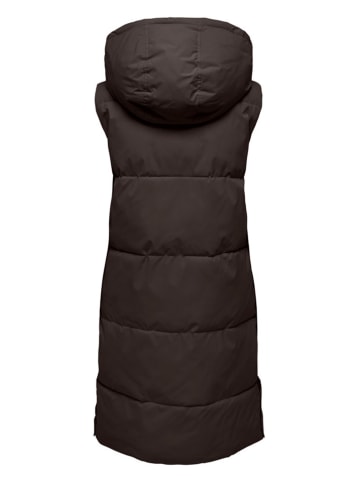 Doorgestikte bodywarmer bruin