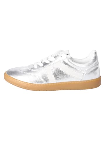 Leder-Sneakers "London" in Silber