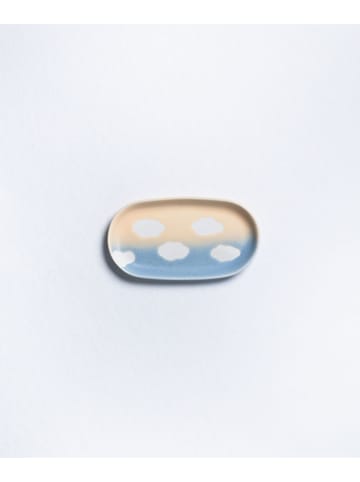 Taca "Cloud Peach" w kolorze pomarańczowo-niebieskim - 17,5 x 9,5 cm