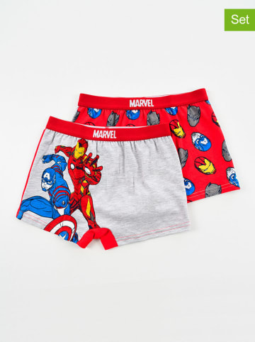 2er-Set: Boxershorts "Avengers" in Rot/ Grau