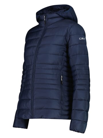 Doorgestikte jas donkerblauw
