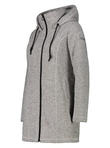 Fleece mantel grijs