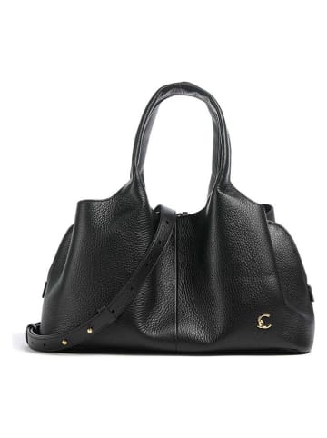 Leren handtas zwart - (B)32 x (H)20 x (D)14 cm