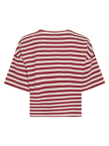 Shirt bordeaux/wit
