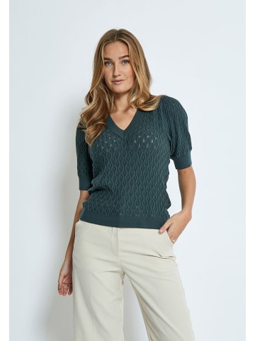 Sweter w kolorze morskim
