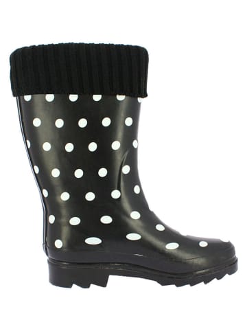 Rubberlaarzen "Dots" zwart