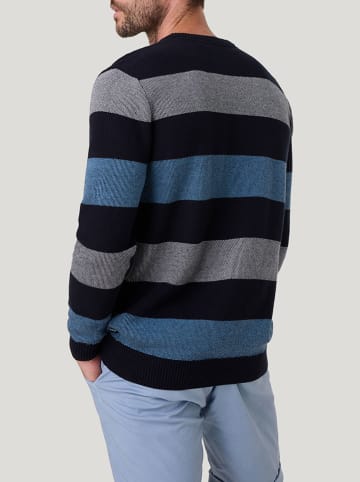 Pullover in Dunkelblau/ Grau/ Blau