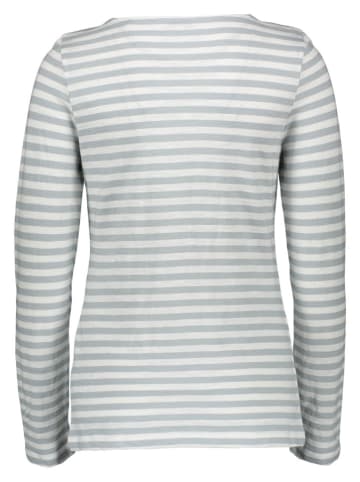 Longsleeve lichtblauw/crème