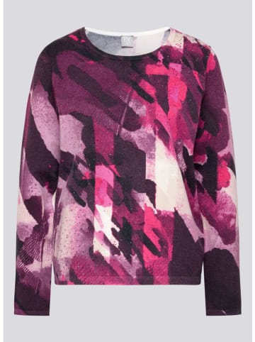 Pullover in Pflaume/ Pink/ Schwarz