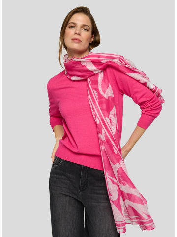 Schal in Pink/ Weiß - (L)180 x (B)70 cm