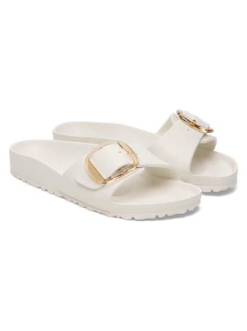 Pantoletten "Madrid Big Buckle" in Weiß - Weite S