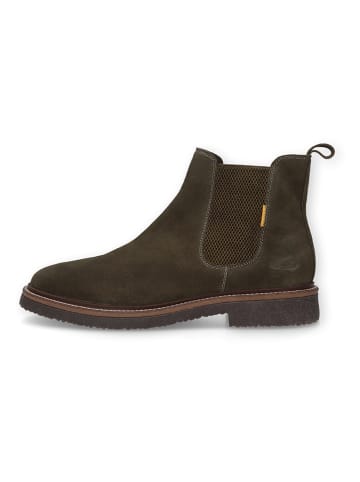Skórzane sztyblety w kolorze khaki