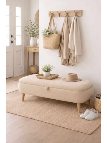 Zitbank "Rena" beige - (B)90 x (H)45 x (D)30 cm