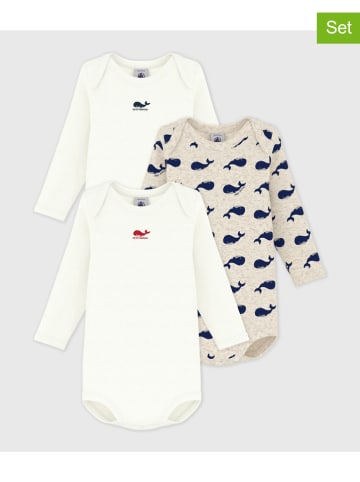 3er-Set: Bodys in Creme/ Beige