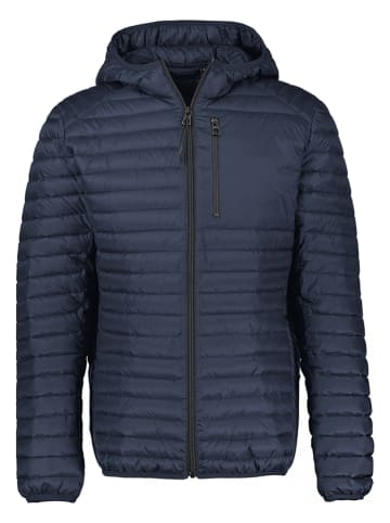 Doorgestikte jas donkerblauw