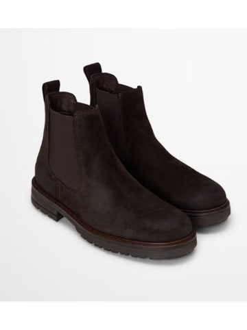 Leren chelseaboots "Rony" donkerbruin