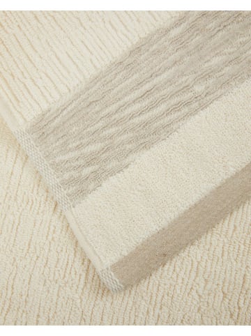 2tlg. Frottierwaren-Set ''Aster'' in Creme