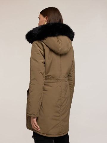 Wende-Parka in Taupe/ Schwarz