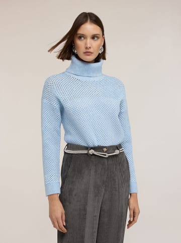 Rollkragenpullover in Hellblau