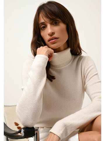Kaschmir-Rollkragenpullover "June" in Creme